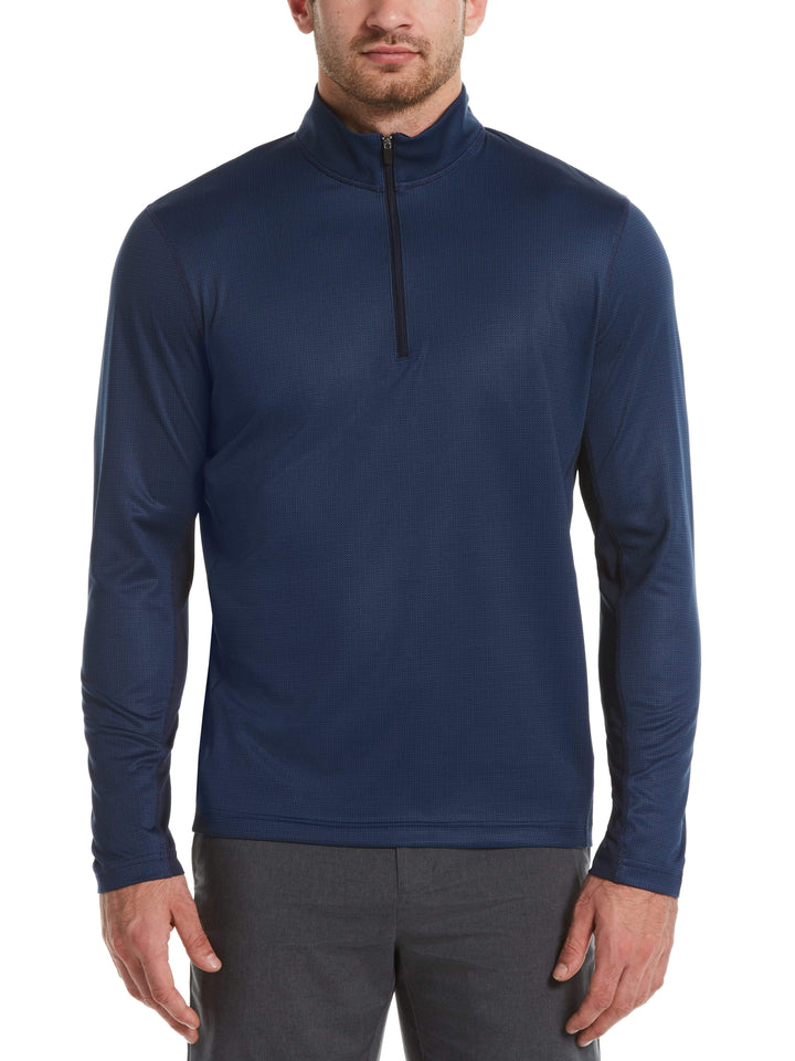Men's Quarter Zip With Mesh Piecing Pullover