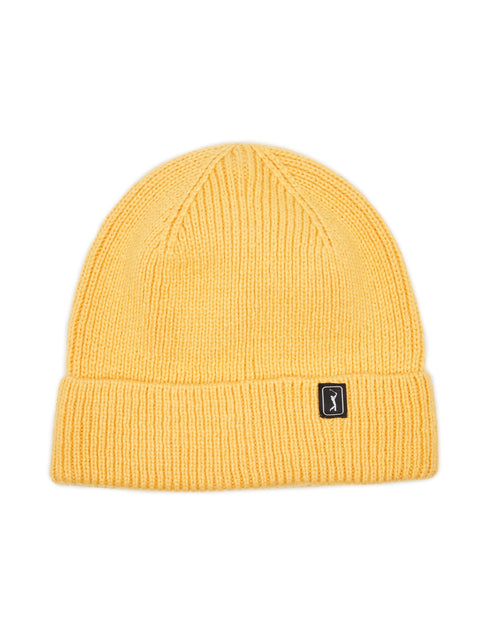 Recycled Polyester Golf Beanie (Amber Yellow) 