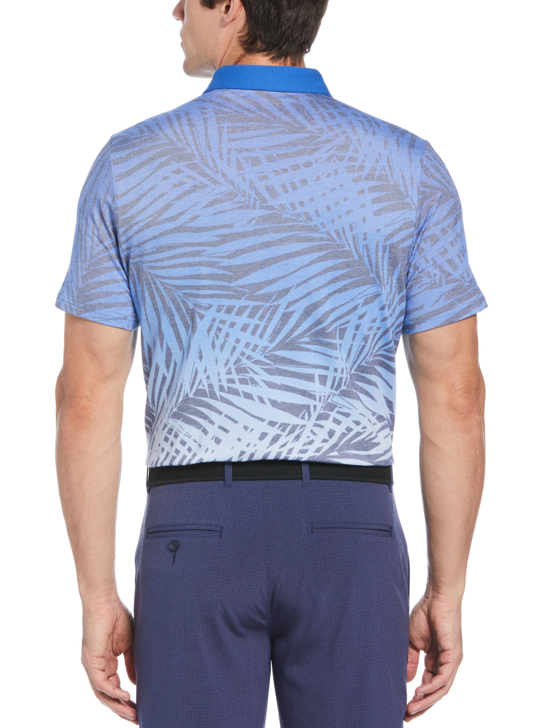 Men's Resort Ombre Leaf Print Golf Polo
