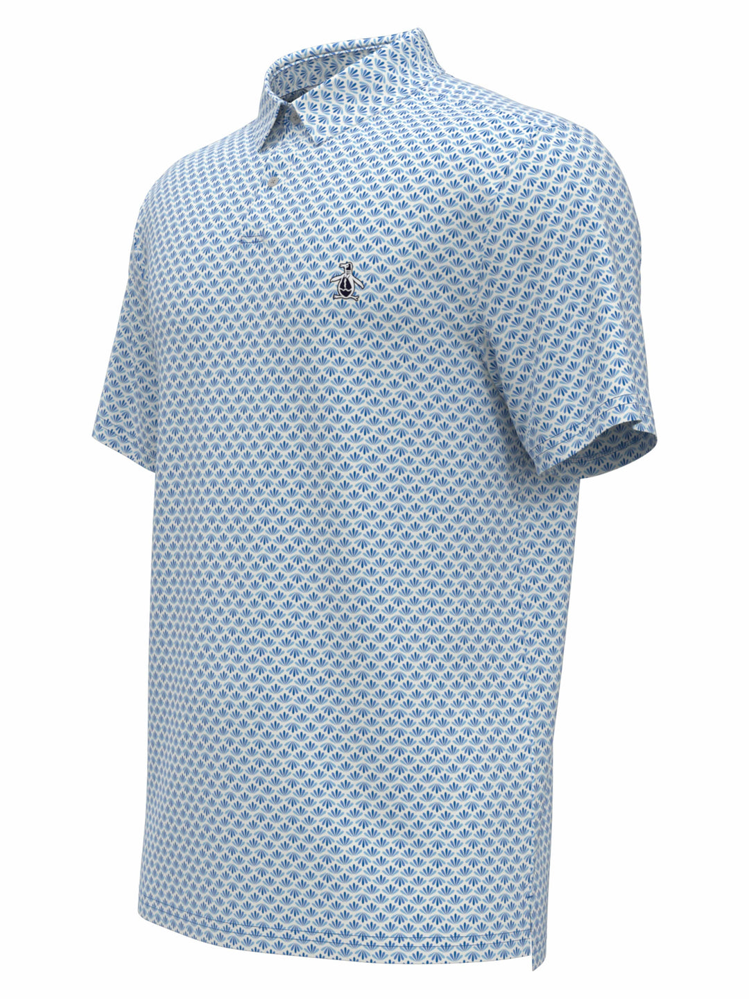 Retro Geo Print Golf Polo (Cloisonne) 