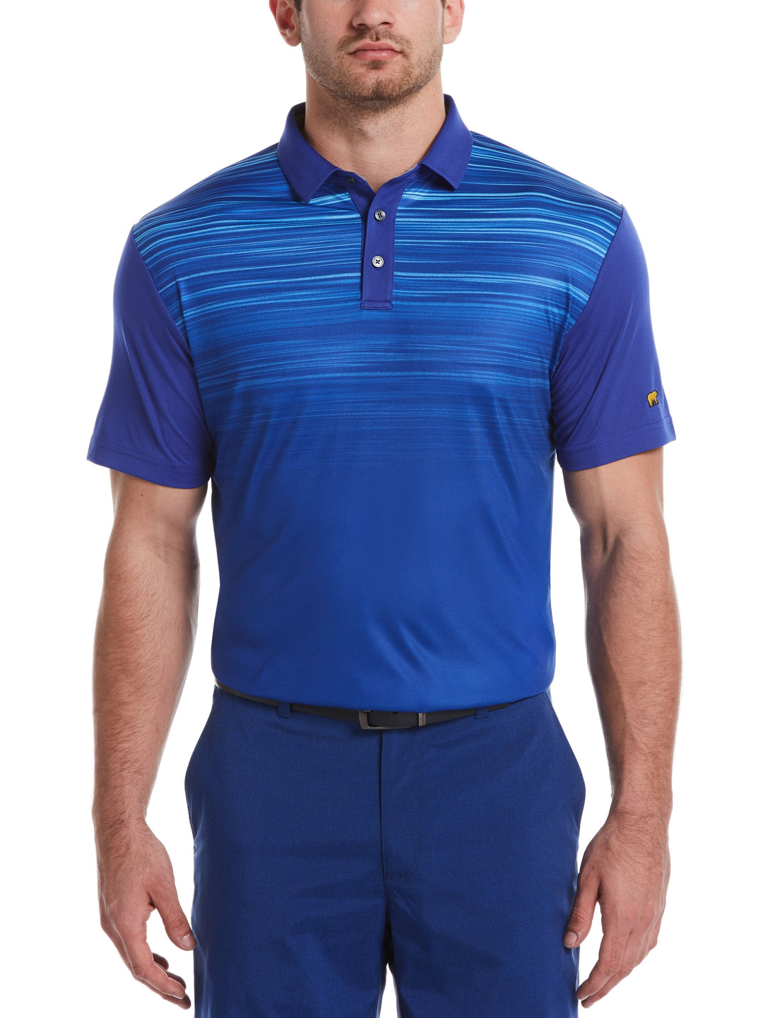 Men's Rippled Water Print Golf Polo
