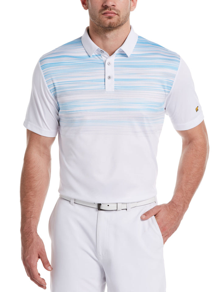 Men's Rippled Water Print Golf Polo