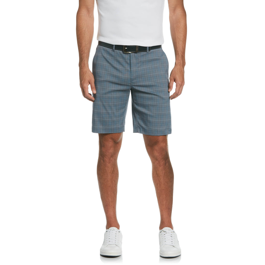 Road map Plaid Golf Short (Black Iris) 