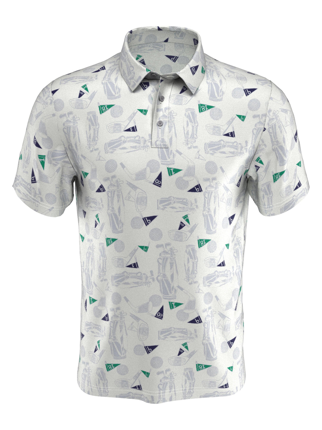 Men's Roadmap Print Golf Polo