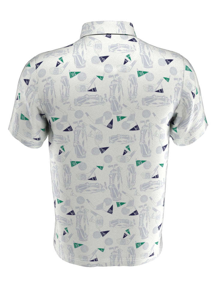 Men's Roadmap Print Golf Polo