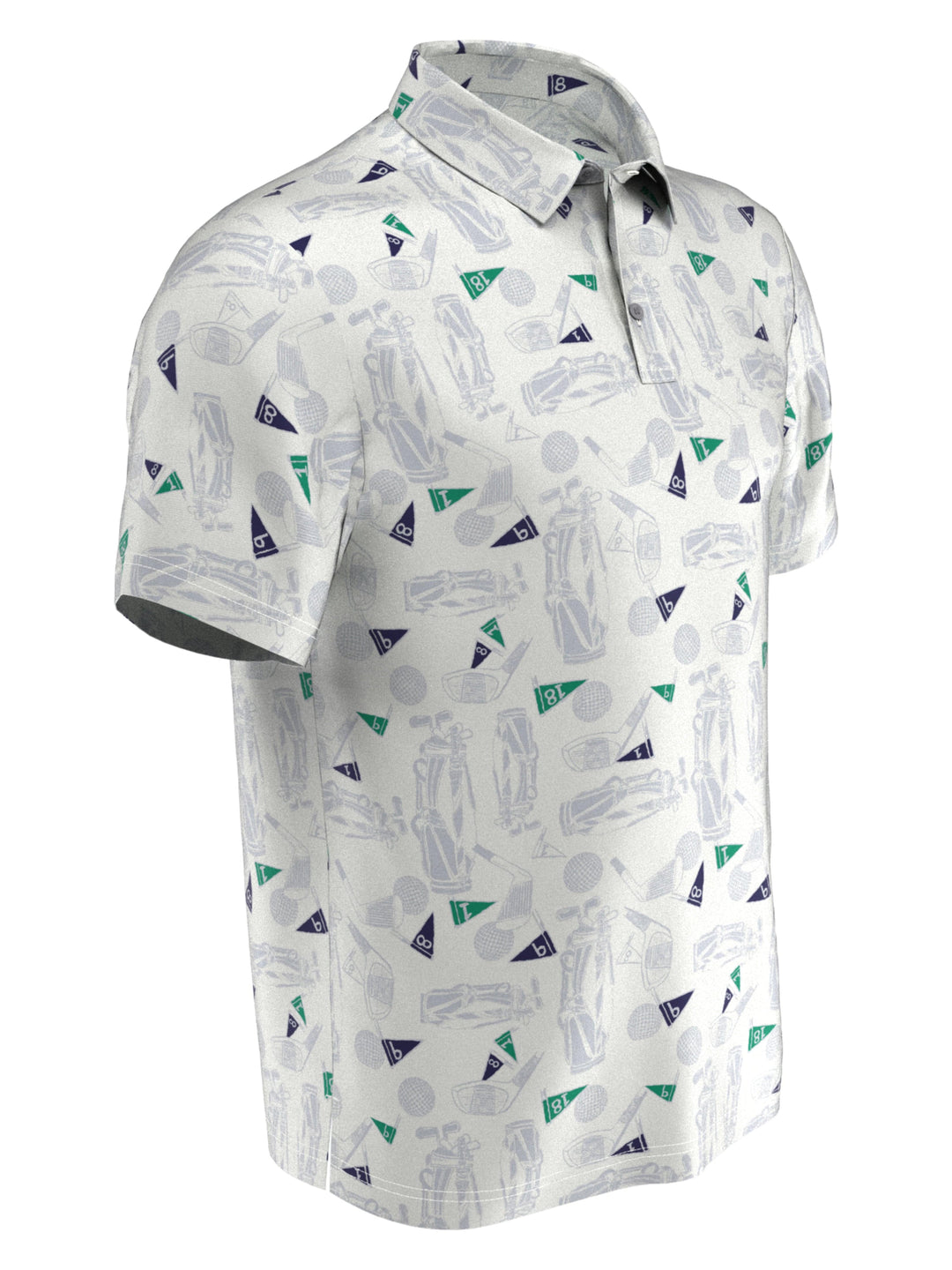 Men's Roadmap Print Golf Polo