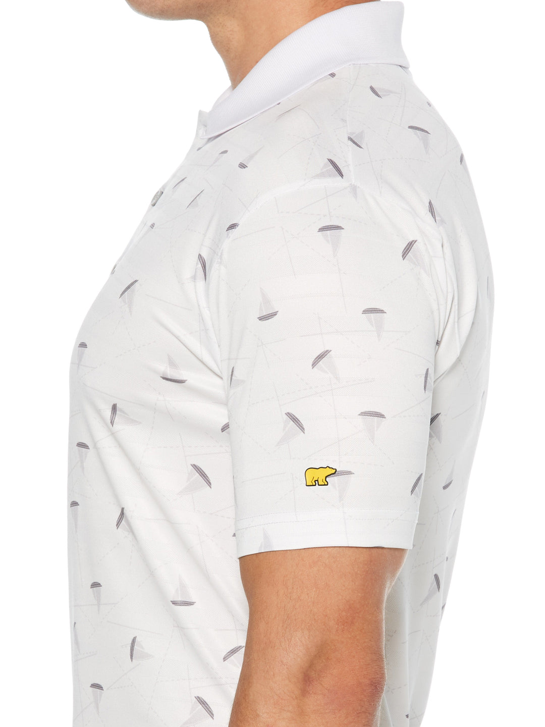 Men's Sailboat Print Golf Polo