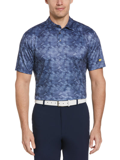 Men's Short Sleeve All-Over Tropical Print Polo