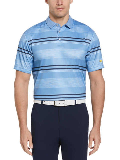 Men's Short Sleeve Printed Herringbone Stripe Polo