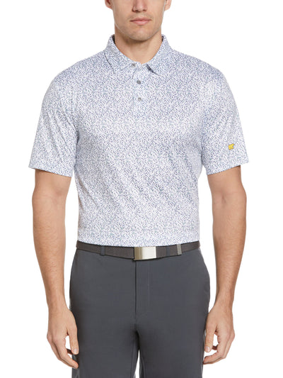 Short Sleeve Tossed Conversational Polo (Bright White) 
