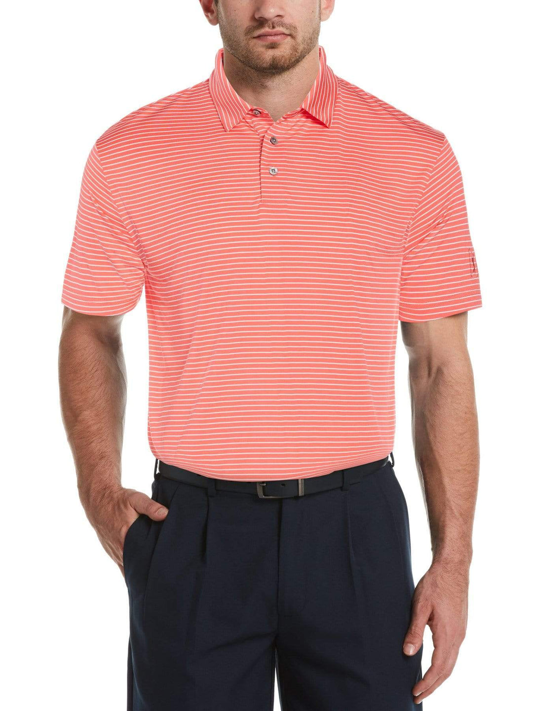 Men's Single Feeder Stripe Golf Polo