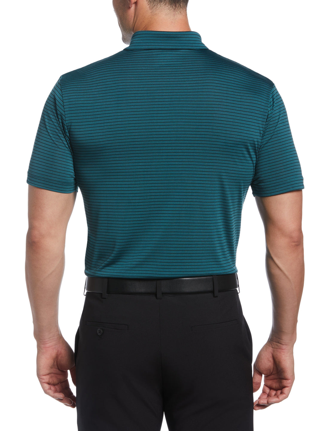 Single Feeder Stripe Golf Polo (Green Heron) 