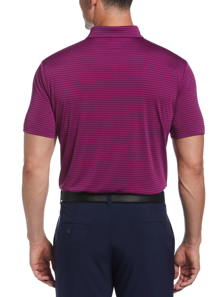 Single Feeder Stripe Golf Polo (Grape Juice) 