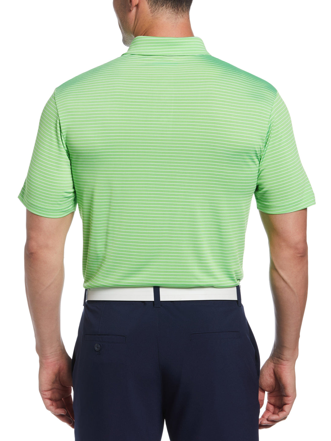 Single Feeder Stripe Golf Polo (Jasmine Green) 