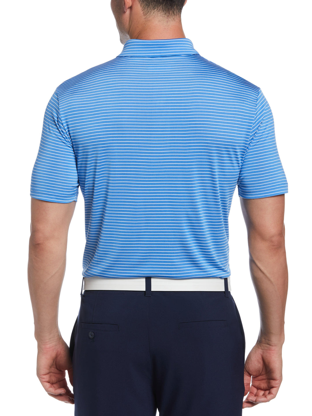 Single Feeder Stripe Golf Polo (Super Sonic) 
