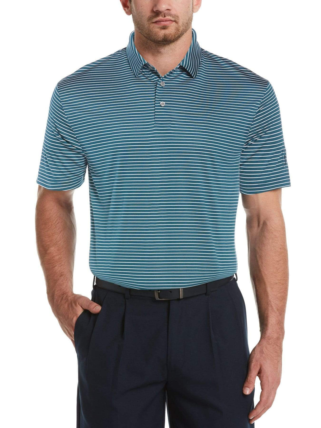 Men's Single Feeder Stripe Golf Polo