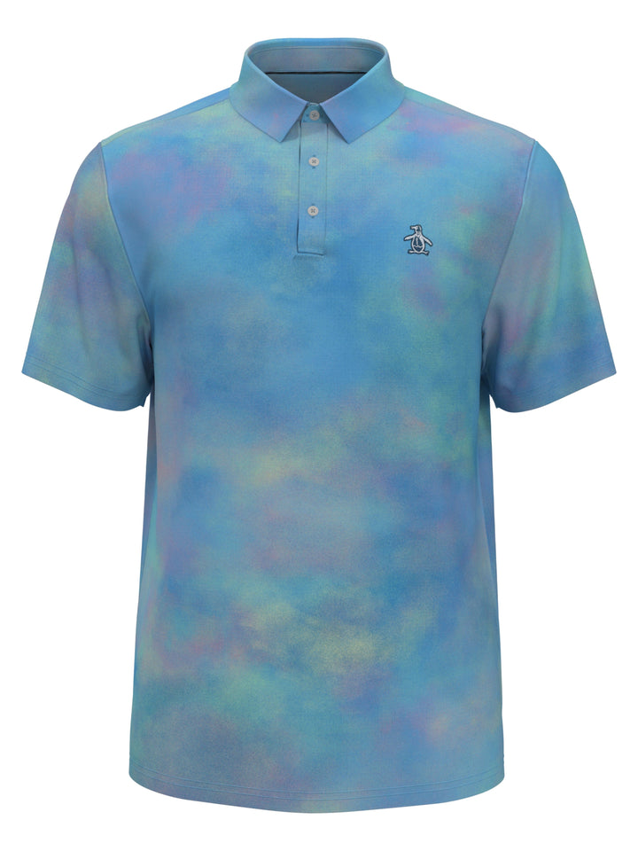 Soft Filtered Tie Dye Print Golf Polo (Cloisonne) 