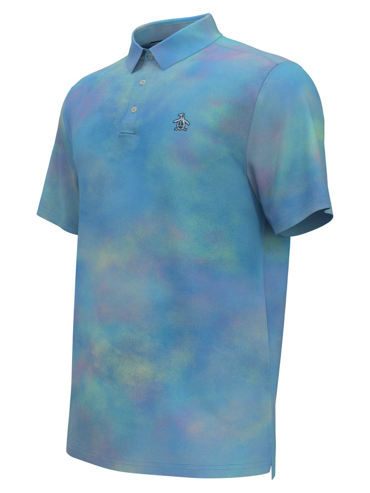 Men's Soft Filtered Tie Dye Print Golf Polo