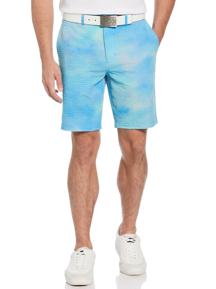 Men's Soft Filtered Tie Dye Seersucker 8" Golf Short