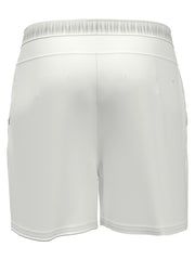 Solid Athletic Tennis Short with Drawstring (Bright White) 