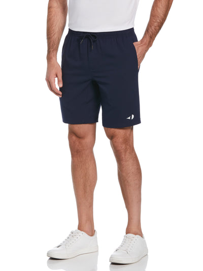 Solid Athletic Tennis Short with Drawstring (Peacoat) 