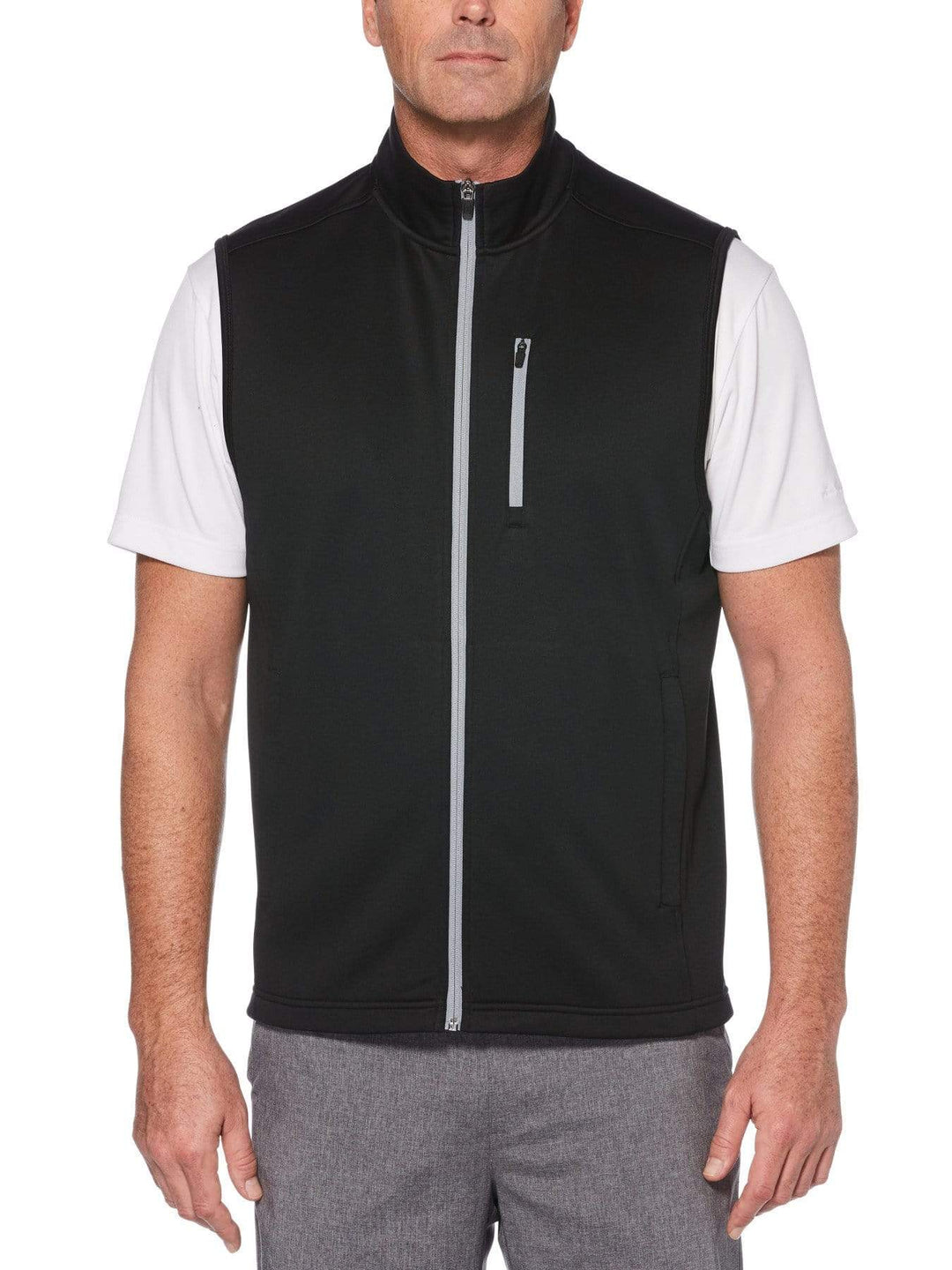 Men's Solid Fleece Back Vest