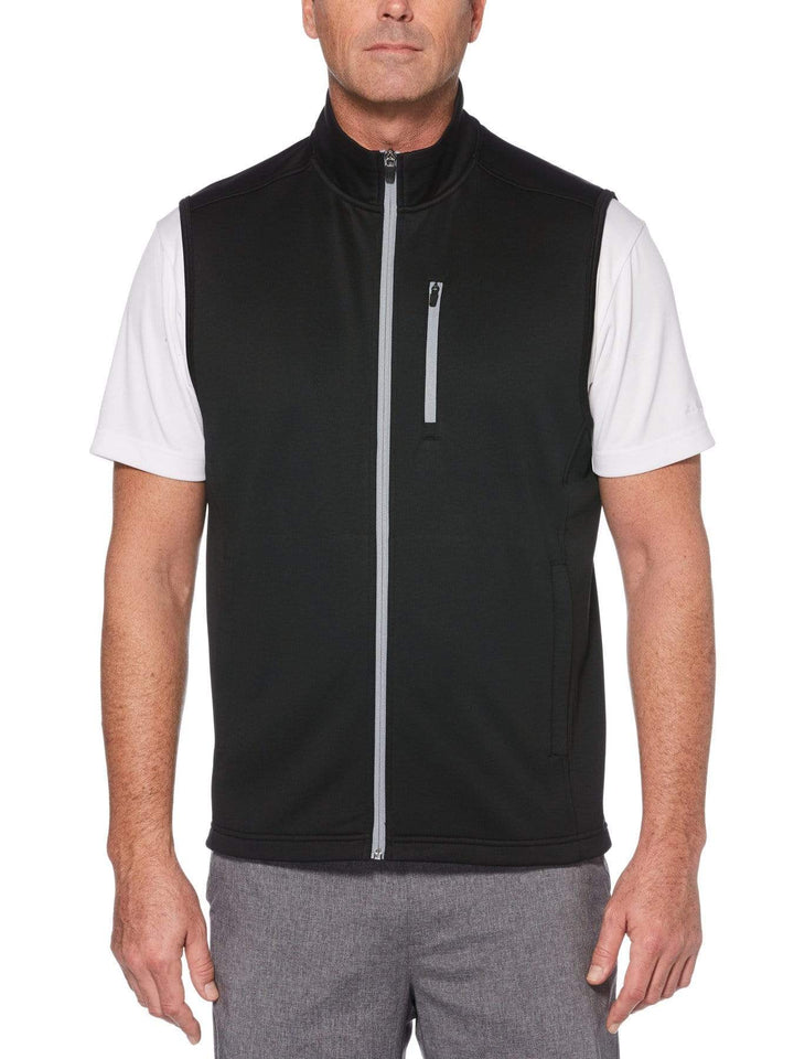 Men's Solid Fleece Back Vest