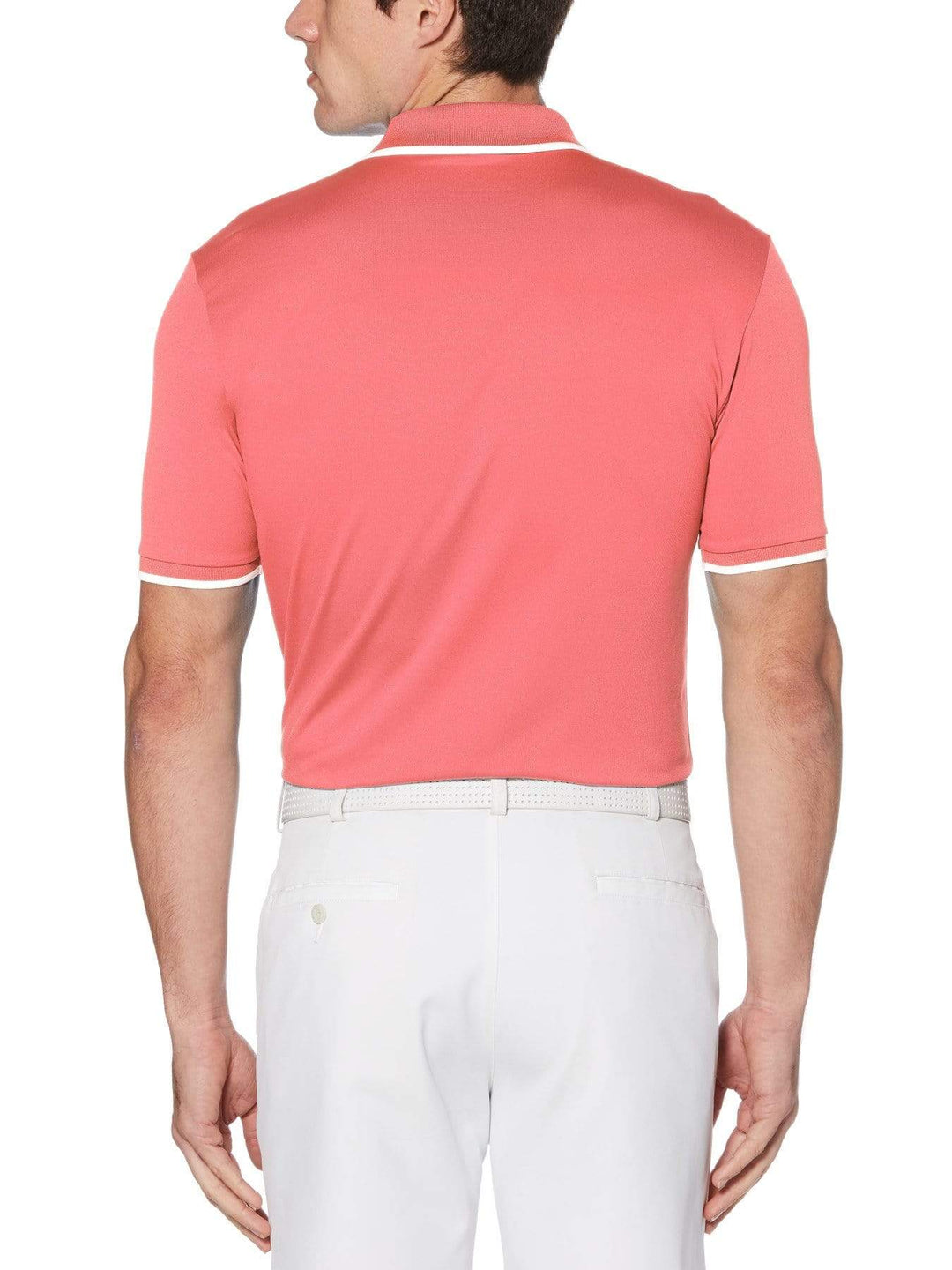 Men's Solid Golf Polo with Cuff Tipping