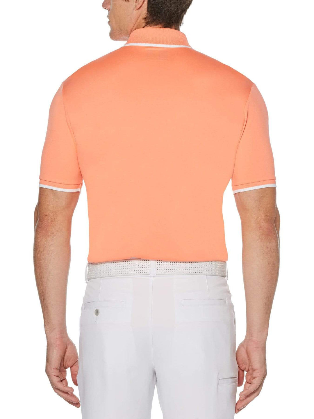 Men's Solid Golf Polo with Cuff Tipping
