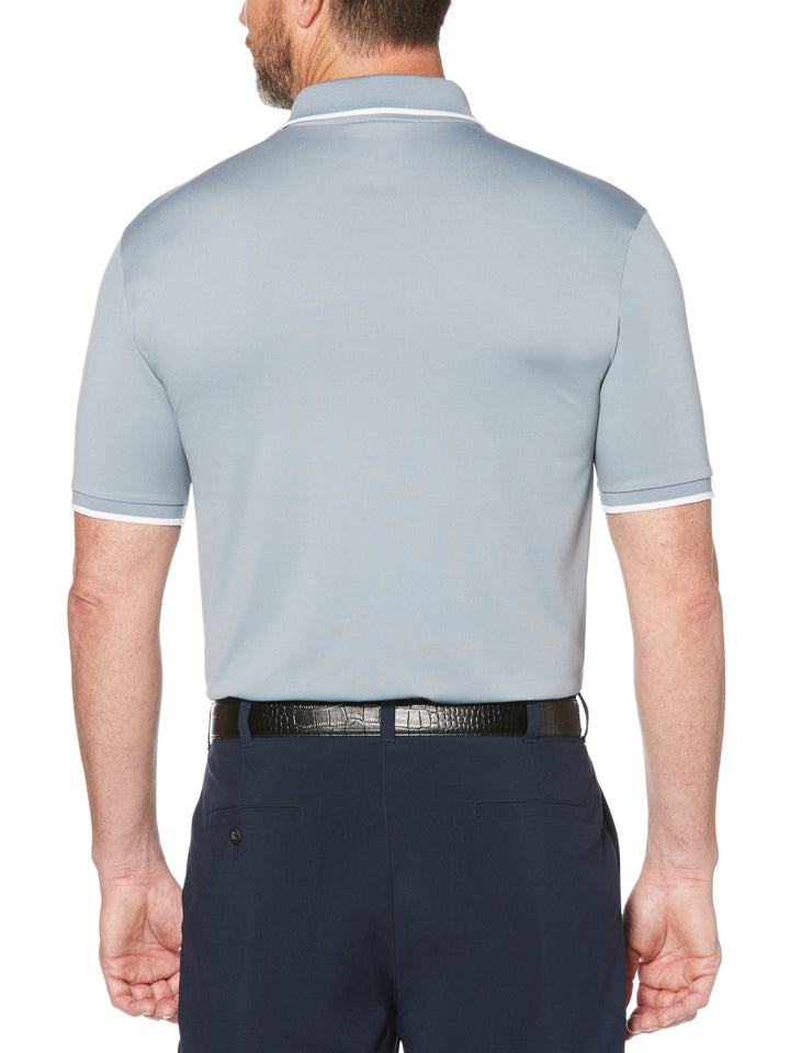 Men's Solid Golf Polo with Cuff Tipping