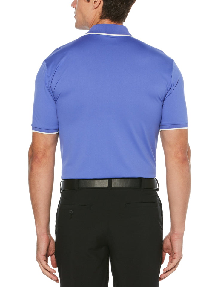 Men's Solid Golf Polo with Cuff Tipping