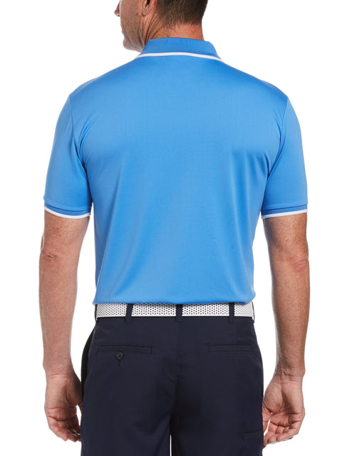 Men's Solid Golf Polo with Cuff Tipping