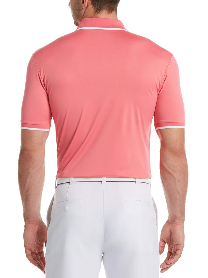 Men's Solid Golf Polo with Cuff Tipping