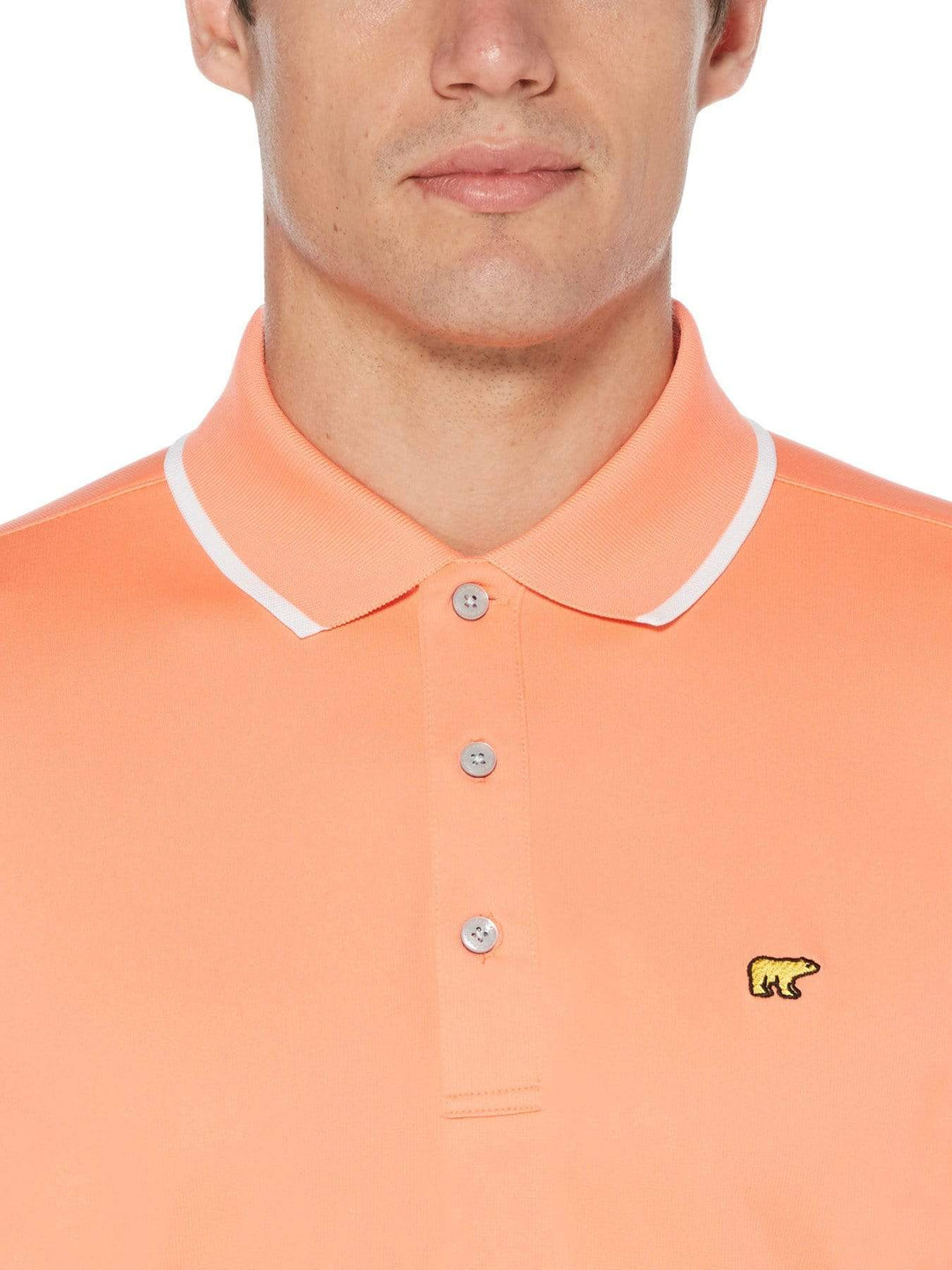 Men's Solid Golf Polo with Cuff Tipping