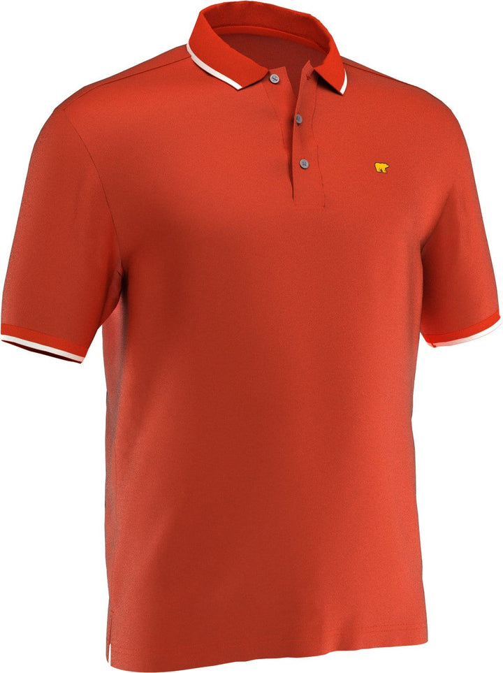 Men's Solid Golf Polo with Cuff Tipping