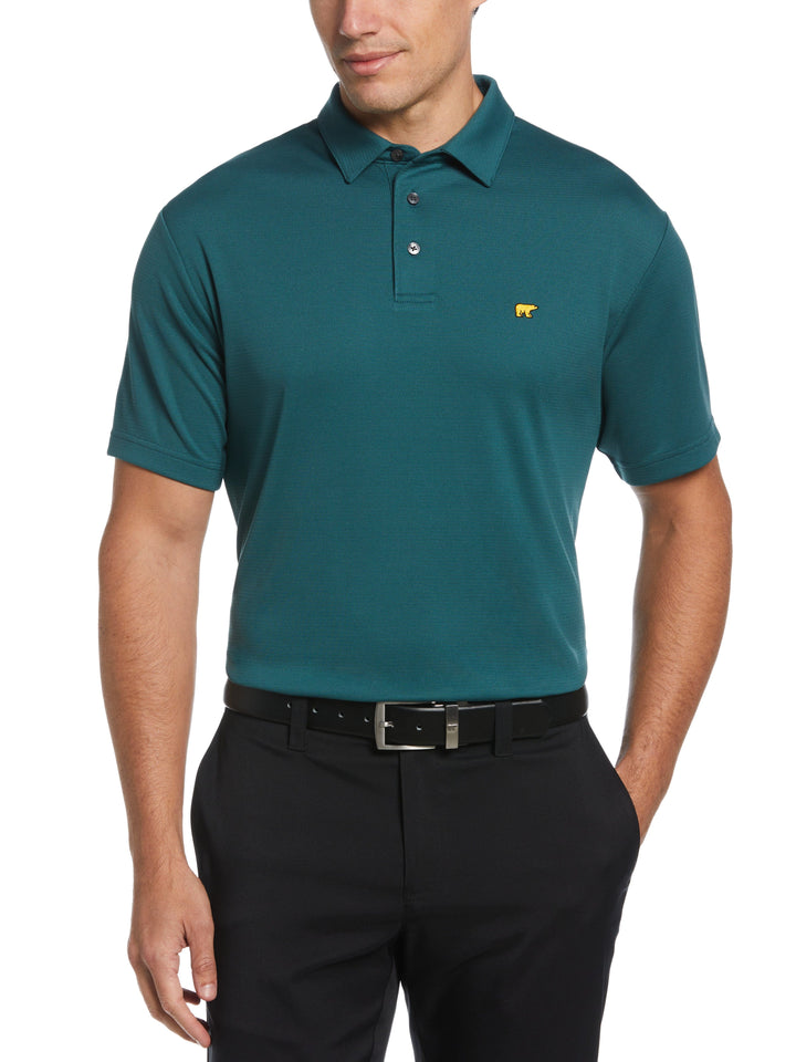 Solid Textured Golf Polo (Atlantic Deep) 