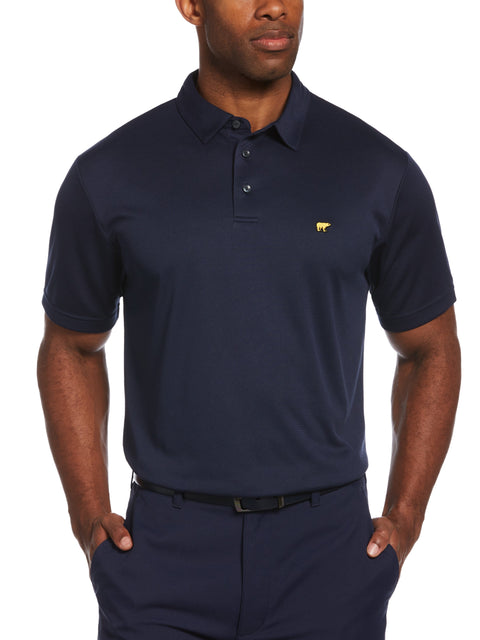 Solid Textured Golf Polo (Classic Navy) 