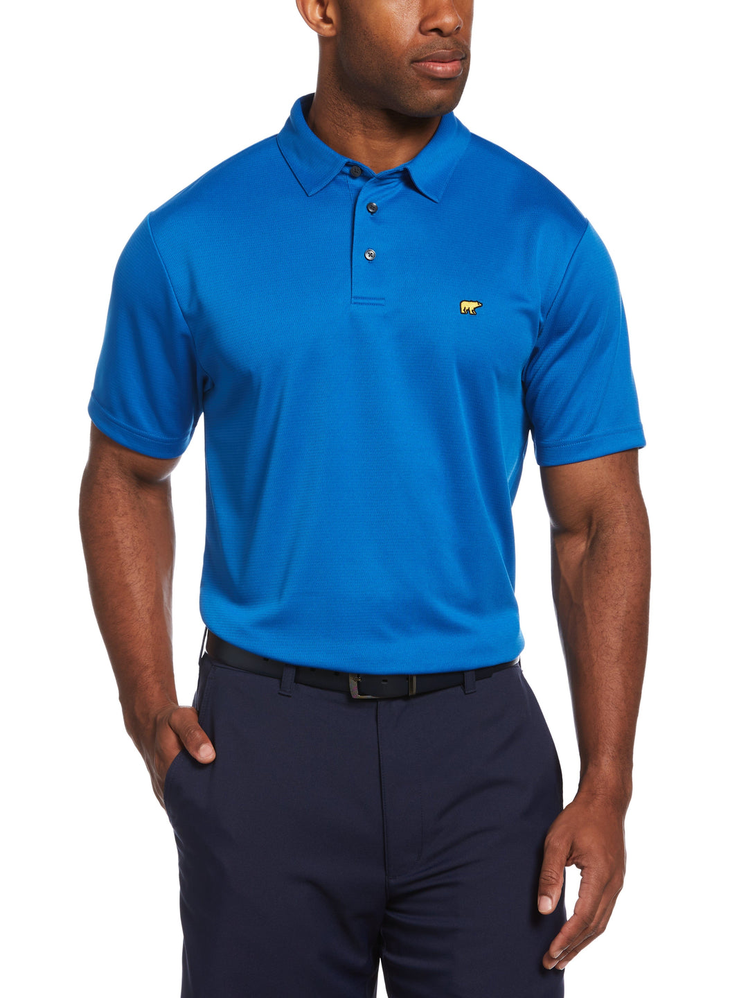 Solid Textured Golf Polo (Skydiver) 