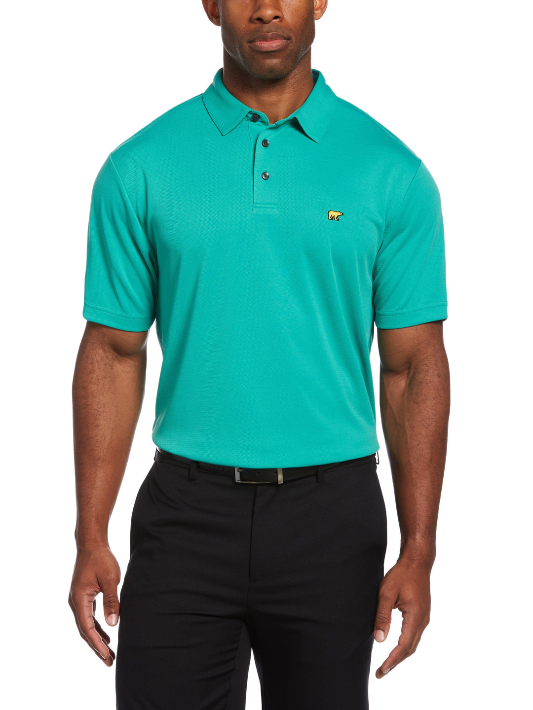 Solid Textured Golf Polo (Vivid Green) 