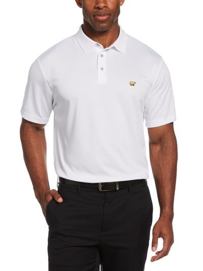 Solid Textured Golf Polo (Bright White) 