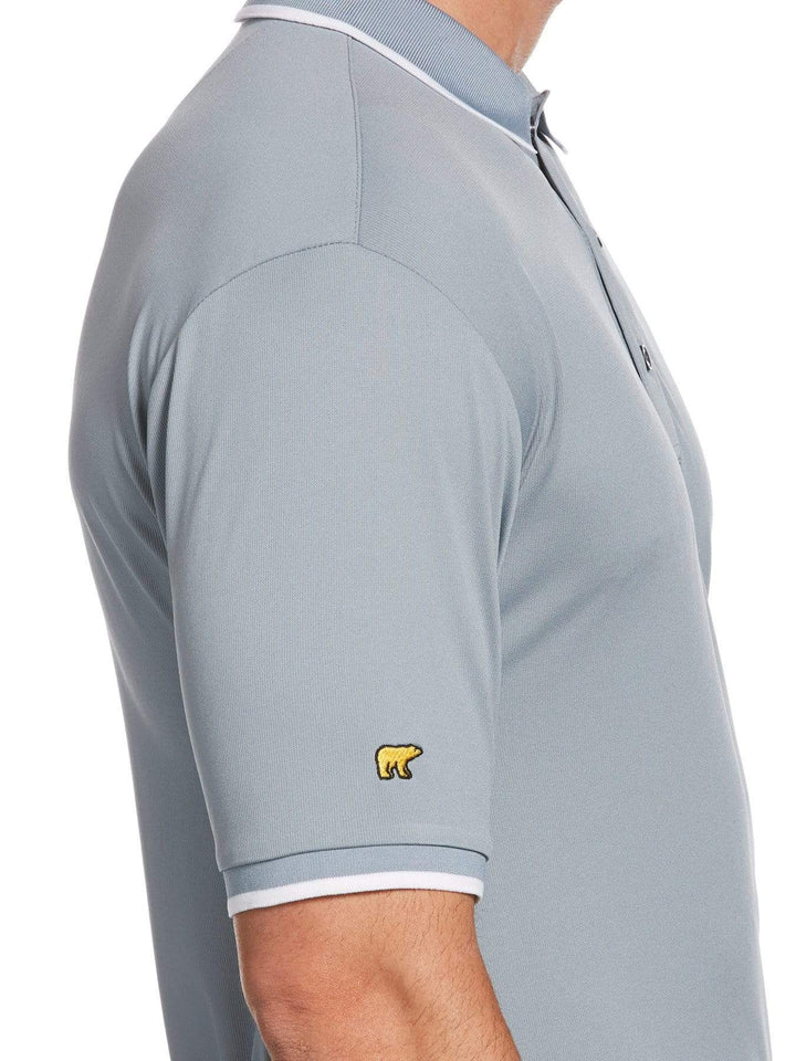 Men's Solid Textured Polo