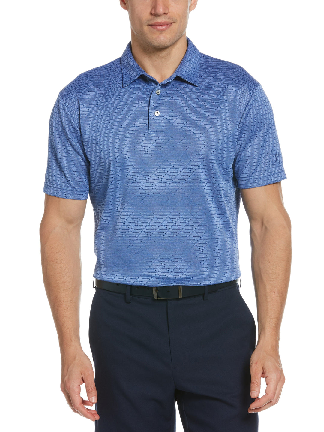 Men's Space Dye Argyle Jacquard Golf Polo