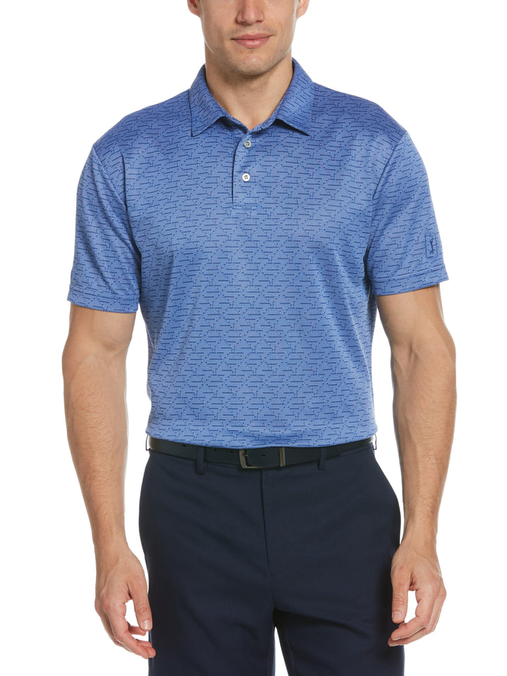 Men's Space Dye Argyle Jacquard Golf Polo