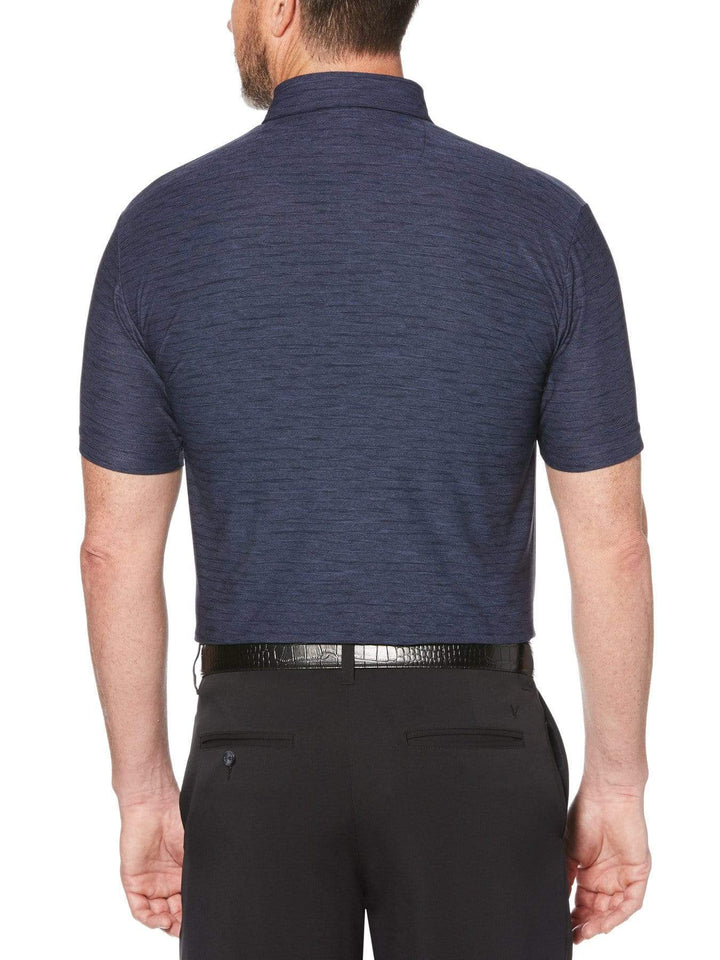 Men's Space Dye Stripe Short Sleeve Golf Polo