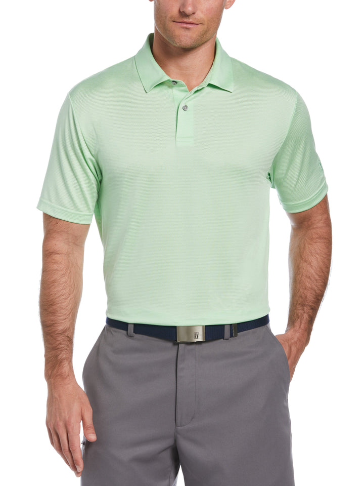 Space Dye Texture Golf Polo (Green Ash Heather) 