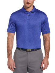 Space Dye Texture Golf Polo (Lt Dazzling Blue Heather) 