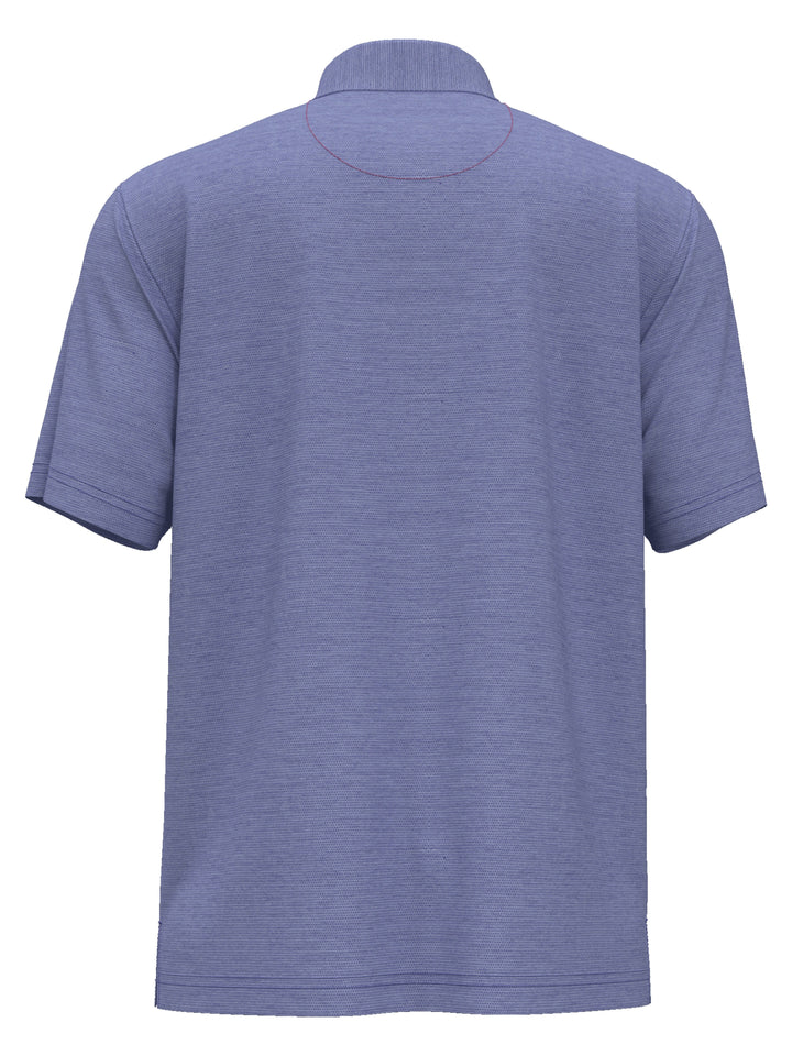 Space Dye Texture Golf Polo (Lt Dazzling Blue Heather) 