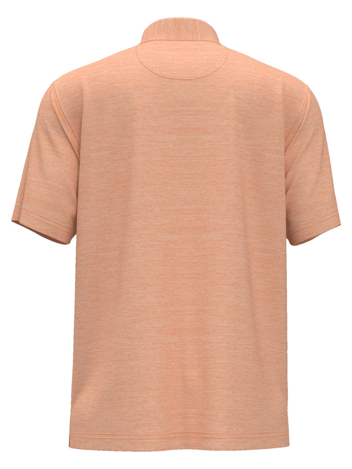 Space Dye Texture Golf Polo (Tangerine Heather) 