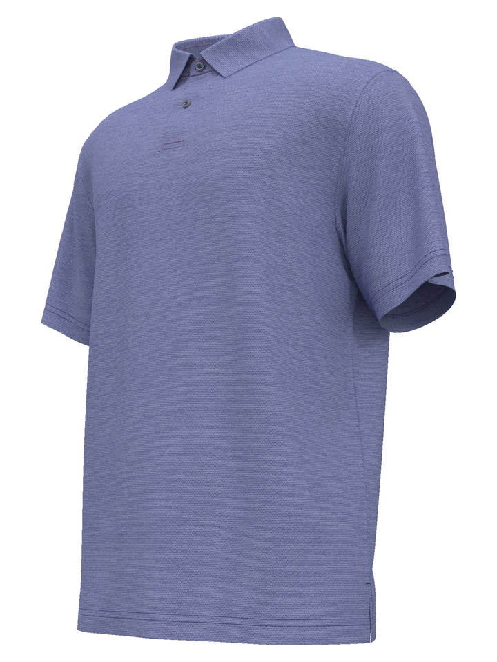 Space Dye Texture Golf Polo (Lt Dazzling Blue Heather) 