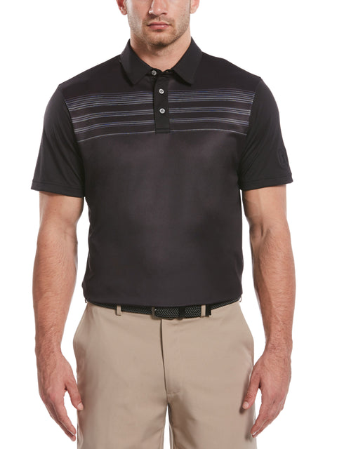 Men's Space Dyed Chest Stripe Polo